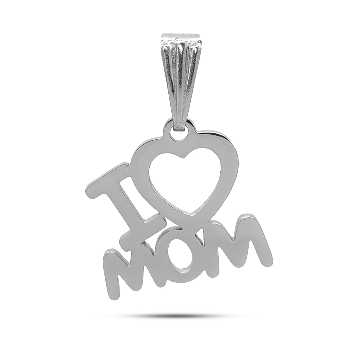 Dije Acero Inox Plateado I Love Mom Madre Mamá