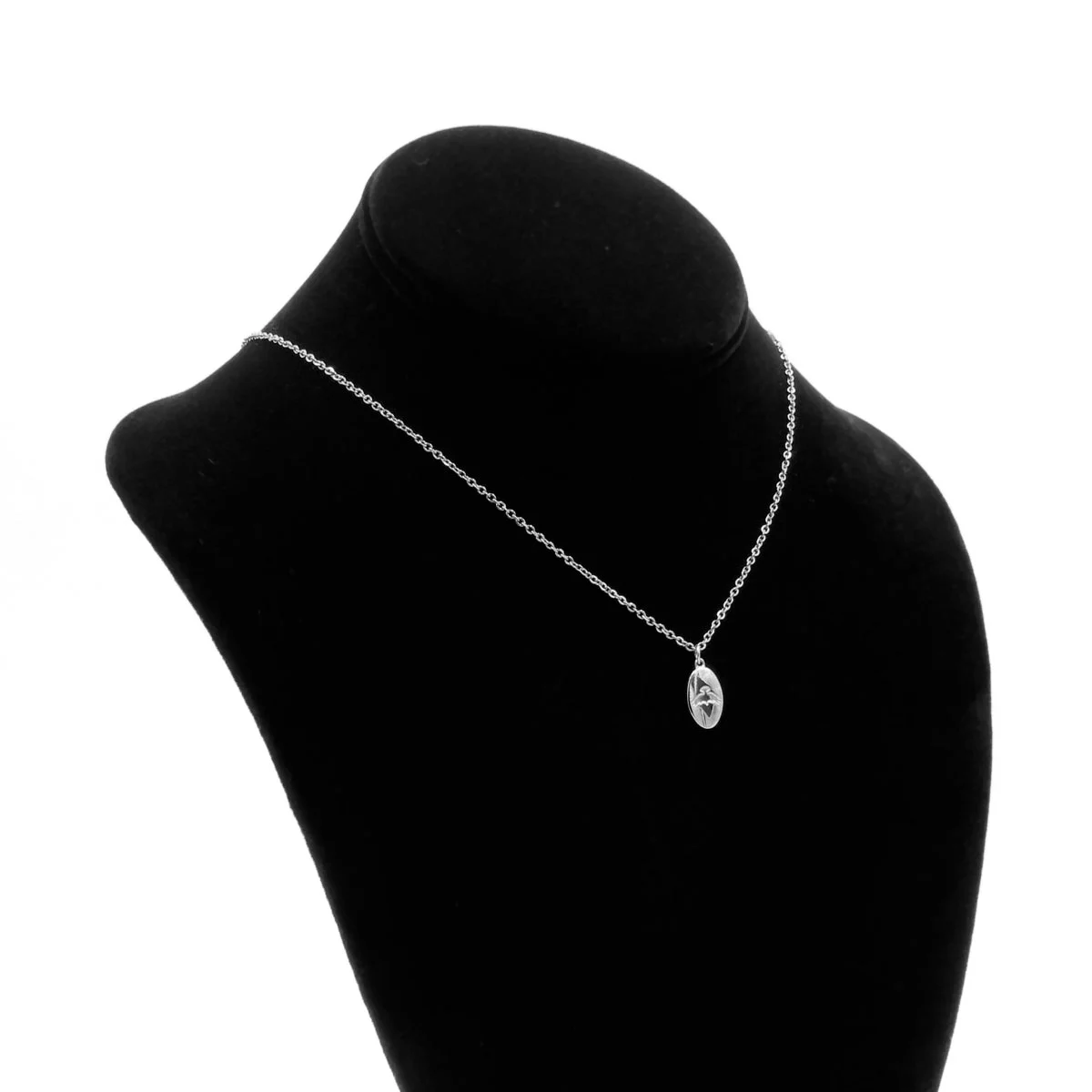 Collar Acero Inoxidable Plateado Paloma Espiritu Santo
