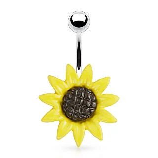 Piercing de ombligo Diseño Flor Girasol