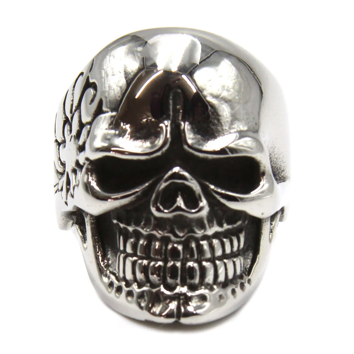 Anillo Acero Inoxidable Calavera Biker
