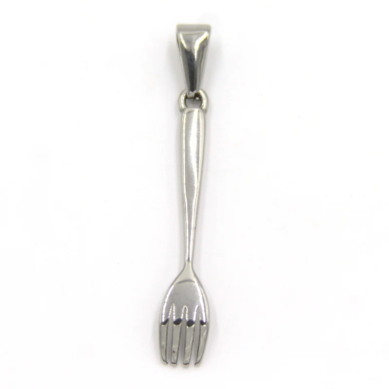 Dije Acero Inoxidable Plateado Tenedor Mini