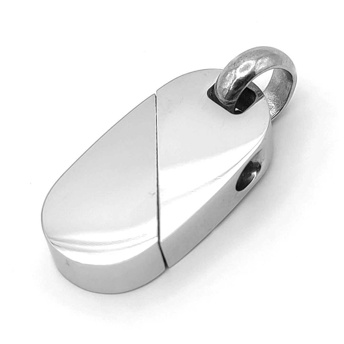 Dije Acero Plateado Corazon Placa Transformable Doble Uso