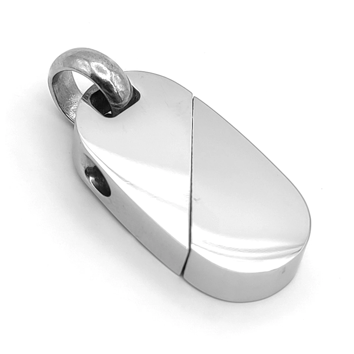 Dije Acero Plateado Corazon Placa Transformable Doble Uso