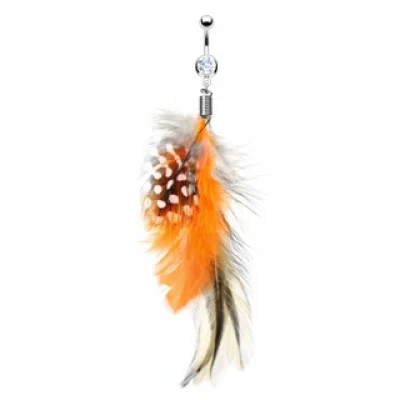 Piercing para el ombligo Diseño Plumas Combinadas 1