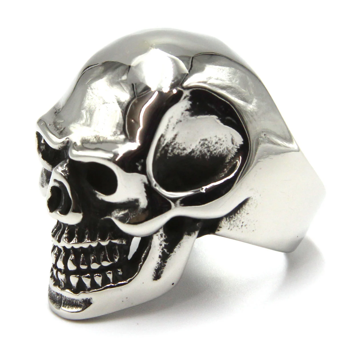 Anillo de Hombre en Acero Gran Craneo Calavera