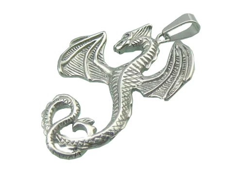 Dije de Acero Inoxidable Diseño Dragón Ancestral